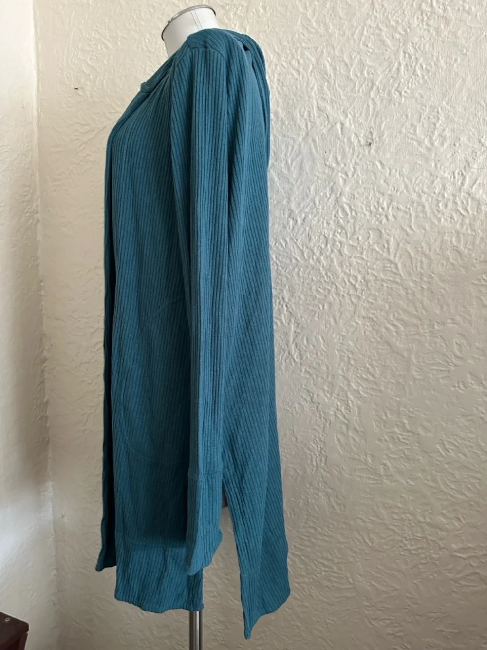 Athleta Harmony Pose Wrap Hooded Cardigan Small Borealis Green Teal Blue